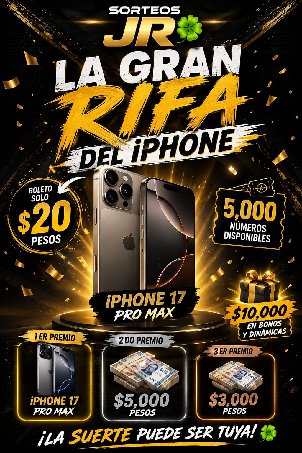 LA GRAN RIFA DEL iPhone 17 PRO MAX 📱🍀